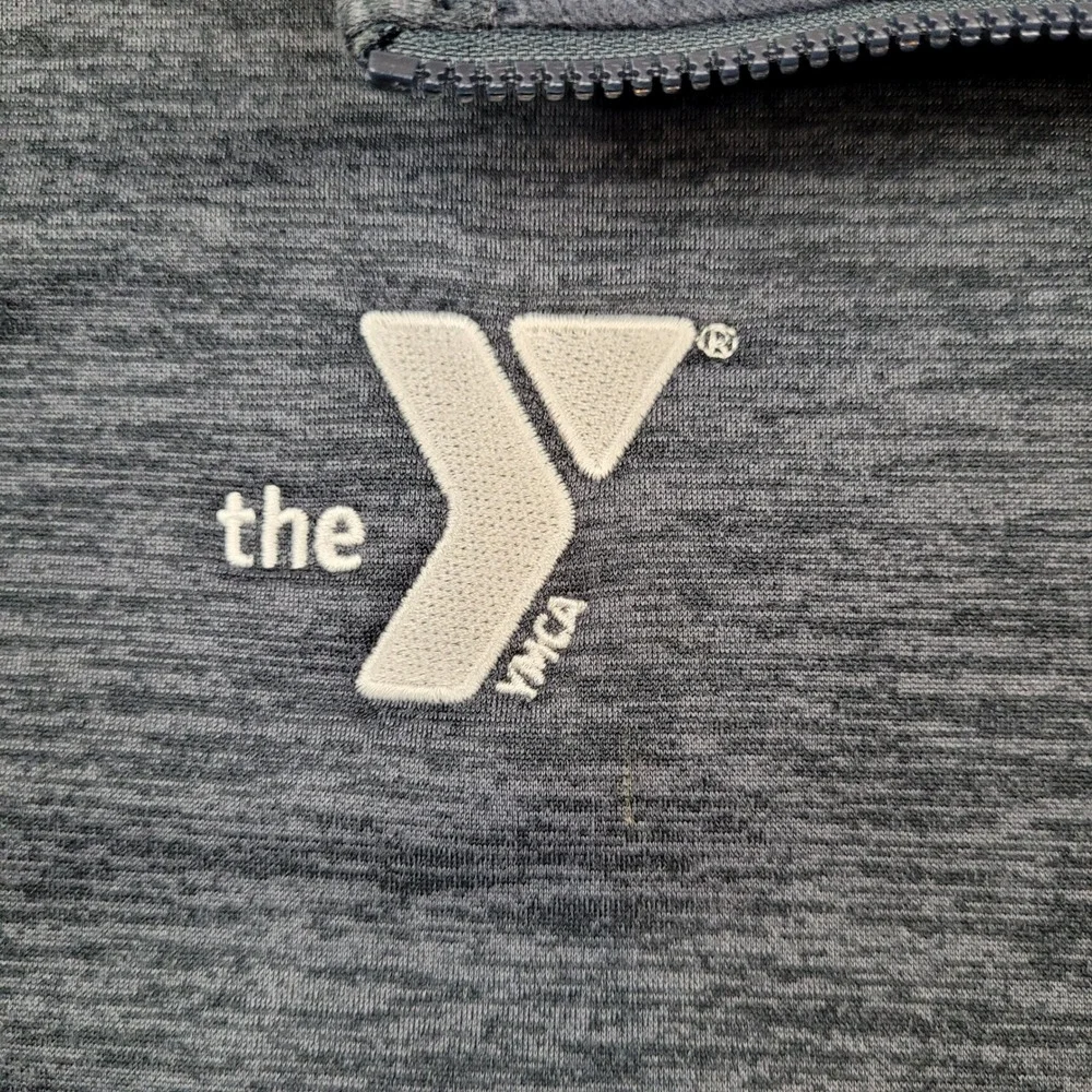 The North Face Pullover Jacket Mens 3XL Navy Blue YMCA Logo Quarter Zip NF0A47F7